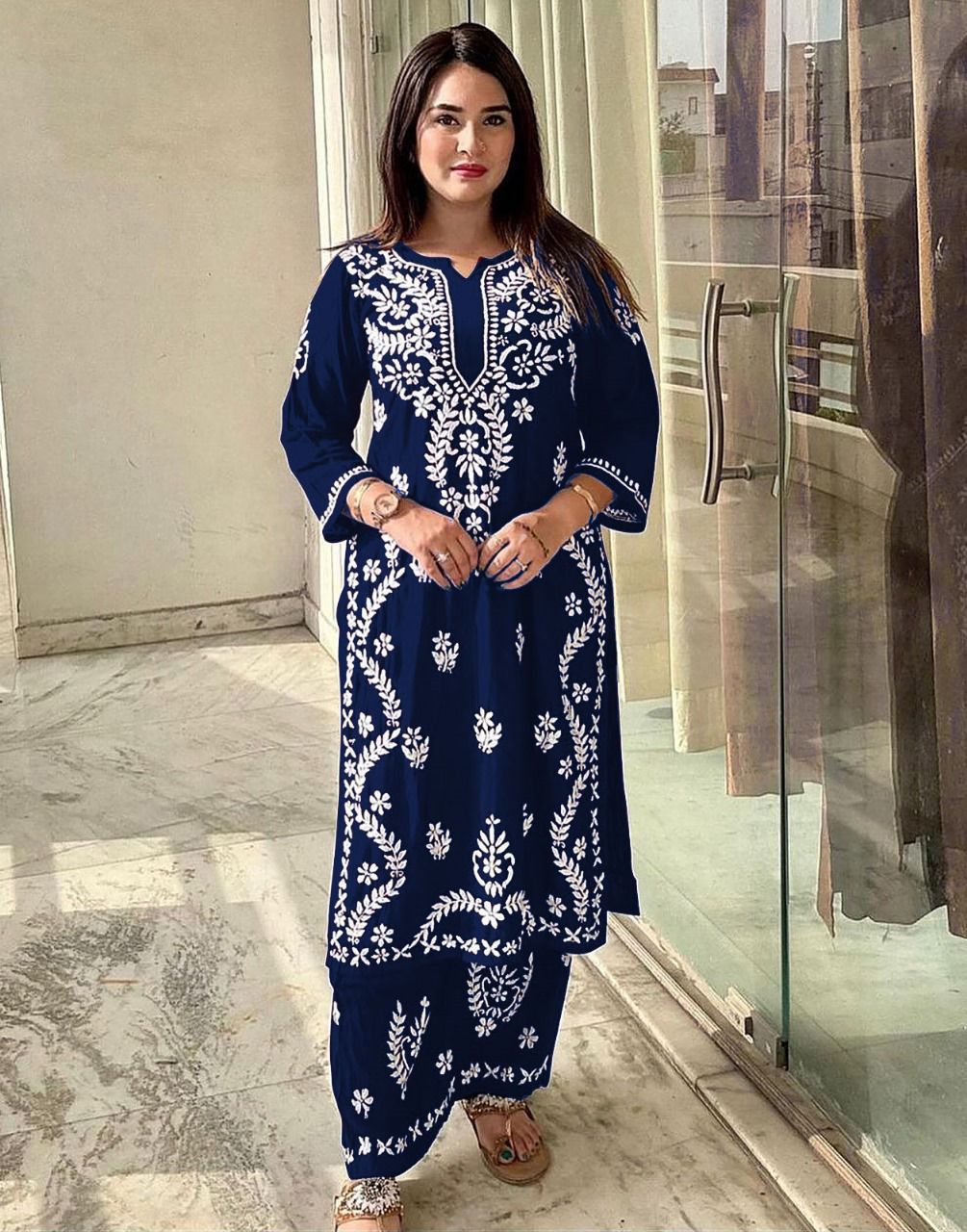 MF 627 Navy Blue Rayon With Wid Lakhnavi Style Work Kurti Designer Work. Grab it for ₹1449. Delivery 4-6 Working Days. Shop now. | Kurti, Bollywood Kurti, Creative Kurtis, Designer Kurti, Party Wear Kurti, Selfie Kurti