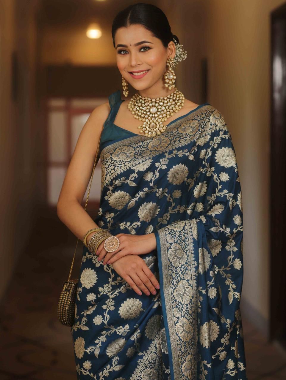 KP 5085 Navy Blue in Soft Lichi Silk Wedding, Party, Festive, Events Designer Work Saree . Get it for ₹1349. Delivery 4-6 Working Days. Shop now. | Sarees, Bollywood Sarees, Creative Sarees, Designer Sarees, Embroidered Sarees, Ethnic Saree, Modern Digital sarees, Party Wear Sarees