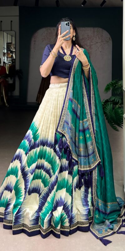 LNB 1247 Navy Blue Color Taser Silk Printed Lehenga Choli Wedding, Party, Festive, Events Etc. Delivery 4-6 Working Days Rs 2849 | Lehenga, Bollywood Lehenga, Creative Lehenga, Designer Lehenga, Embroidered Lehenga, Party Wear Lehenga