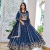 Ram 150 Navy Blue Color Vichitra Lehenga Choli with Embroidery Work. Grab it for ₹3049. Delivery 4-6 Working Days. Shop now. | Lehenga, Bollywood Lehenga, Creative Lehenga, Designer Lehenga, Embroidered Lehenga, Party Wear Lehenga