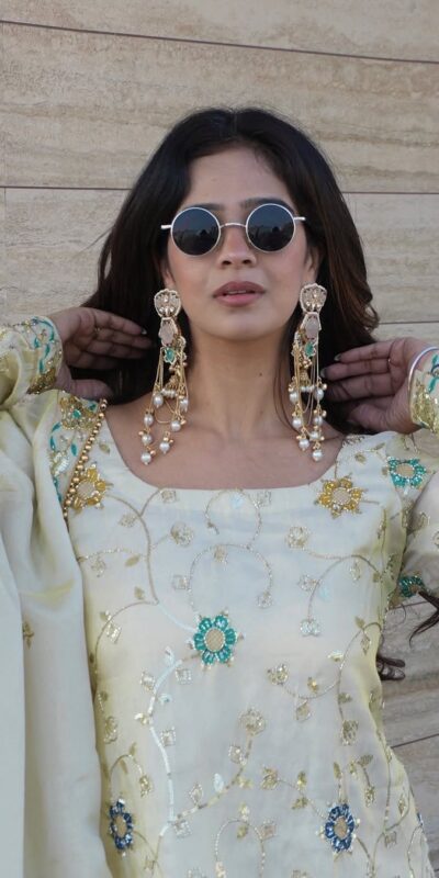 ZSR 3155 Off White Chinnon Salwar Suit Perfect for Wedding, Party, Durga Puja, Reception, Onam – . Grab it for ₹1999. Delivery 4-6 Working Days. | Jump Suits, Tops & Bottoms, Track Suits, Salwar suit, Casual Suits, Creative suits, Designer Suits, Palazzo Suits, Party Wear Suits, Patiala Suits, Straight Suits, Trendy Wear