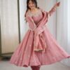ZF 5011 Onion Crunchy Silk Gown with Embroidery Work. Wedding, Party, Festive, Events Best Price ₹2099. Delivery 4-6 Working Days. Shop now. | Gowns, Bollywood Gowns, Creative Gowns, Designer Gowns, Embroidered Gowns, Party Wear Gowns