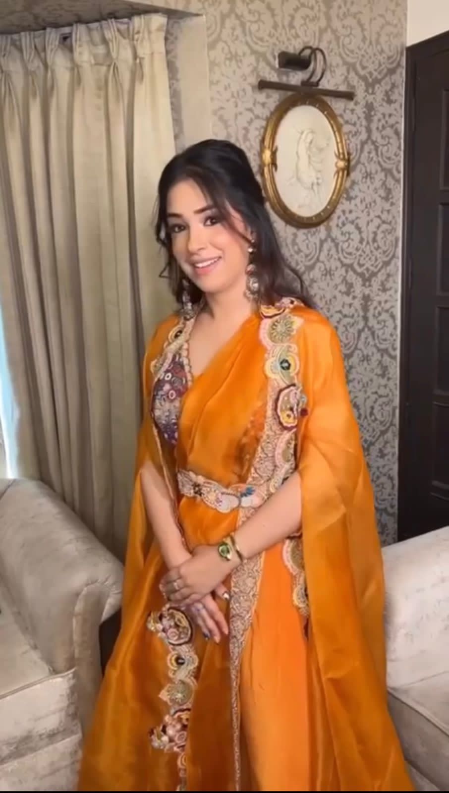 BD 1503 Orange in Orange Georgett Embroidery Work & Sequins Work Salwar Suit e. Exclusive Offer ₹1949. Delivery 4-6 Working Days. Shop now. | Jump Suits, Salwar suit, Casual Suits, Creative suits, Designer Suits, Palazzo Suits, Party Wear Suits, Patiala Suits, Straight Suits