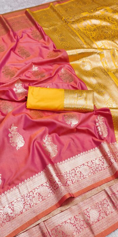 MB 1027 Peach in Banarasi Silk Zari Work & Lace Work Saree . Available at ₹1999 only. Delivery 4-6 Working Days. Shop now. | Sarees, Bollywood Sarees, Creative Sarees, Designer Sarees, Embroidered Sarees, Ethnic Saree, Modern Digital sarees, Party Wear Sarees