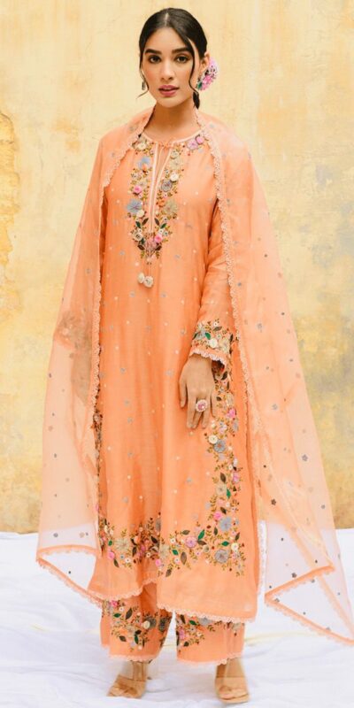 NSR 862 Peach Faux Georgette Slawar Suit with Embroidery Work & Lace Work. Introductory Price ₹2149. Delivery 4-6 Working Days. Shop now. | Jump Suits, Tops & Bottoms, Track Suits, Salwar suit, Casual Suits, Creative suits, Designer Suits, Palazzo Suits, Party Wear Suits, Patiala Suits, Straight Suits, Trendy Wear