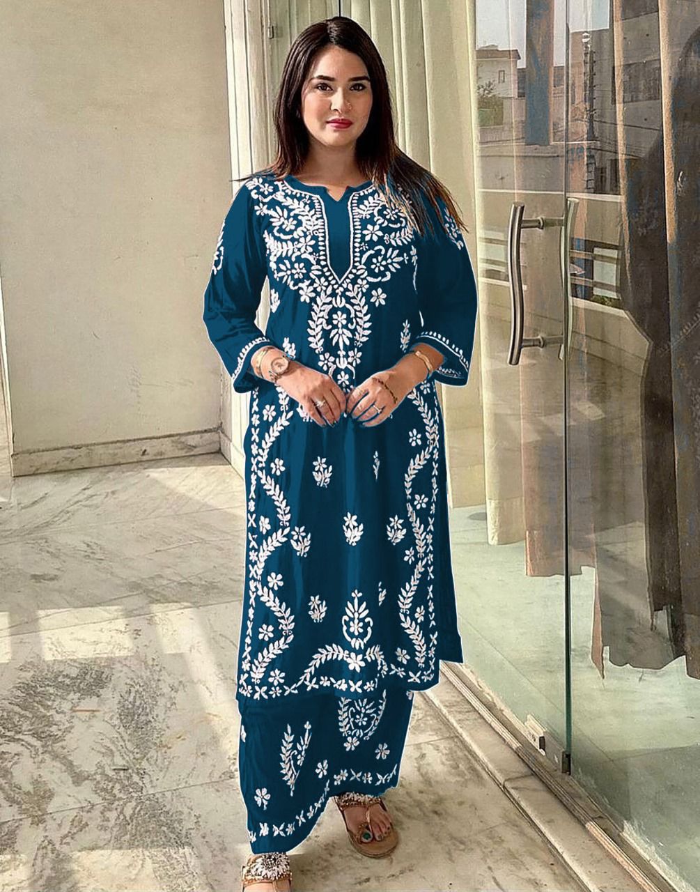 MF 627 Peacock Blue Rayon With Wid Lakhnavi Style Work Kurti Designer Work. Grab it for ₹1449. Delivery 4-6 Working Days. Shop now. | Kurti, Bollywood Kurti, Creative Kurtis, Designer Kurti, Party Wear Kurti, Selfie Kurti