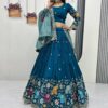 PC 545 Peacock Blue Vichitra Silk Lehenga Choli with Lace Border & Lace Work. Special Price ₹3249. Delivery 4-6 Working Days. Shop now. | Lehenga, Bollywood Lehenga, Creative Lehenga, Designer Lehenga, Embroidered Lehenga, Party Wear Lehenga