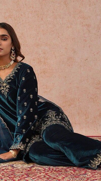 KD 1547 Peacock Blue Viscose Velvet Salwar Suit with Designer Work. Special Price ₹2099. Delivery 4-6 Working Days. Shop now. | Jump Suits, Salwar suit, Casual Suits, Creative suits, Designer Suits, Palazzo Suits, Party Wear Suits, Patiala Suits, Straight Suits