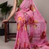 YNF 7009 Pink Chiffon Saree with Lace Work. Wedding, Party, Festive, Events, Exclusive Offer ₹1749. Delivery 4-6 Working Days. Shop now. | Sarees, Bollywood Sarees, Creative Sarees, Designer Sarees, Embroidered Sarees, Ethnic Saree, Modern Digital sarees, Party Wear Sarees