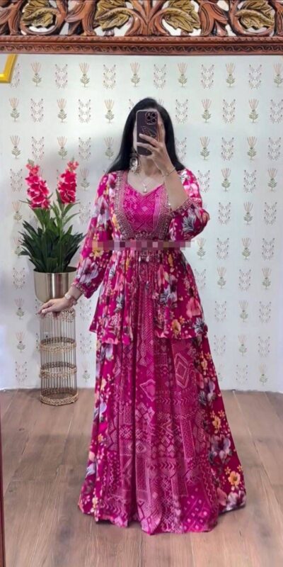PC 534 Pink Chinon Lehenga Choli with Thread Embroidery & Embroidery Work. Festive Deal ₹2449. Delivery 4-6 Working Days. Shop now. | Lehenga, Bollywood Lehenga, Creative Lehenga, Designer Lehenga, Embroidered Lehenga, Party Wear Lehenga