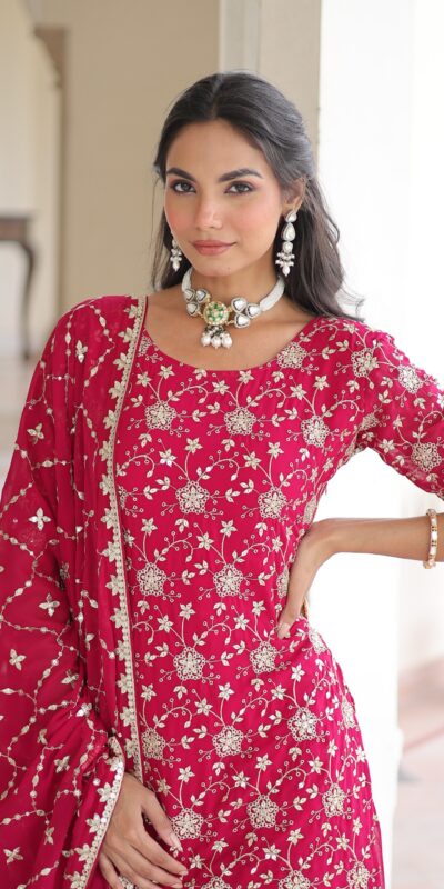 KA 1210 Pink in Georgette. Embroidery Work & Sequins Work Salwar Suit Grab it for ₹2599. Delivery 4-6 Working Days. Shop now. | Jump Suits, Tops & Bottoms, Track Suits, Salwar suit, Casual Suits, Creative suits, Designer Suits, Palazzo Suits, Party Wear Suits, Patiala Suits, Straight Suits, Trendy Wear