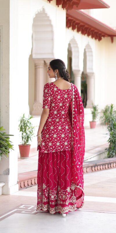 KA 1210 Pink in Georgette. Embroidery Work & Sequins Work Salwar Suit Grab it for ₹2599. Delivery 4-6 Working Days. Shop now. | Jump Suits, Salwar suit, Casual Suits, Creative suits, Designer Suits, Palazzo Suits, Party Wear Suits, Patiala Suits, Straight Suits