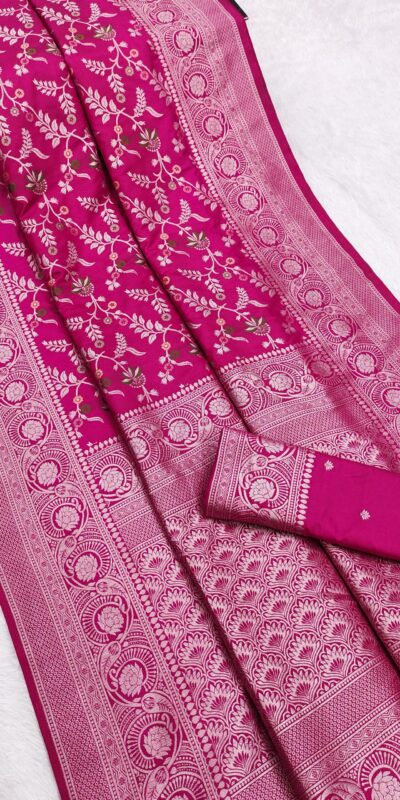 MB 113 Pink Khaddi Pashmina Saree with Lace Work & Zari Work. Introductory Price ₹1949. Delivery 4-6 Working Days. Shop now. | Sarees, Bollywood Sarees, Creative Sarees, Designer Sarees, Embroidered Sarees, Ethnic Saree, Modern Digital sarees, Party Wear Sarees