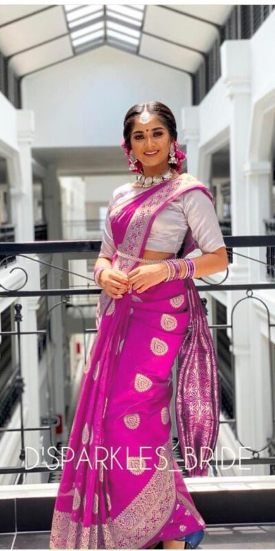 KPR 214 Pink Soft Lichi Silk Saree Perfect for Wedding, Party, Family Gatherings, Housewarming, Haldi – . Introductory Price ₹1299. Delivery 4-6 Work | Sarees, Bollywood Sarees, Creative Sarees, Designer Sarees, Embroidered Sarees, Ethnic Saree, Modern Digital sarees, Party Wear Sarees