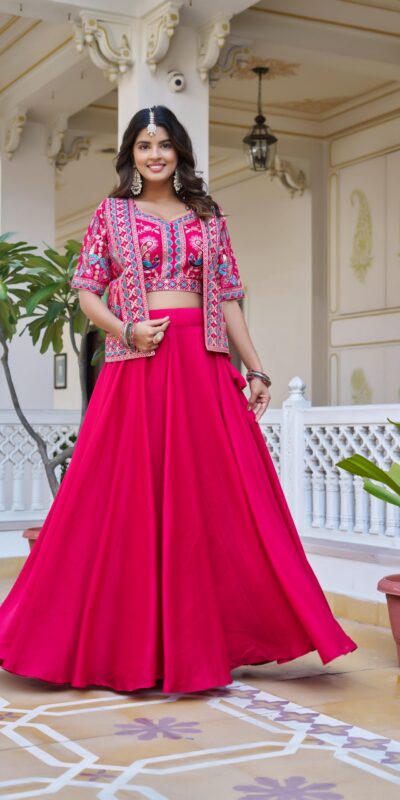 Ram 142 Pink Vichitra Lehenga Choli with Embroidery Work & Thread Embroidery. Introductory Price ₹2549. Delivery 4-6 Working Days. Shop now. | Lehenga, Bollywood Lehenga, Creative Lehenga, Designer Lehenga, Embroidered Lehenga, Party Wear Lehenga