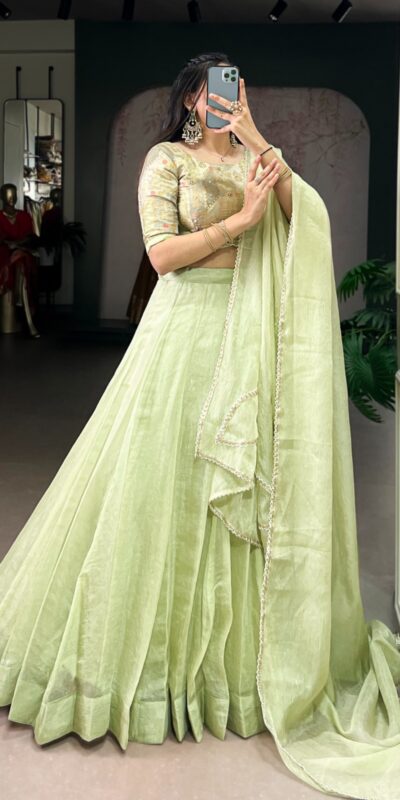 LNB 1100 Pista with Bead Work & Sequins Work. Allen Crush Lehenga Choli Best Price ₹3299. Delivery 4-6 Working Days. Shop now. | Lehenga, Bollywood Lehenga, Creative Lehenga, Designer Lehenga, Embroidered Lehenga, Party Wear Lehenga