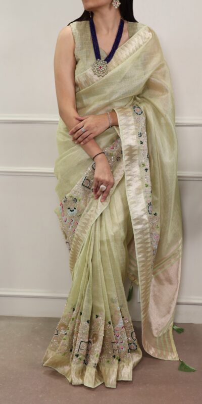 YNF 7401 Pista in Zari Kota Tissue Zari Work & Embroidery Work Saree . Get it for ₹3199. Delivery 4-6 Working Days. Shop now. | Sarees, Bollywood Sarees, Creative Sarees, Designer Sarees, Embroidered Sarees, Ethnic Saree, Modern Digital sarees, Party Wear Sarees