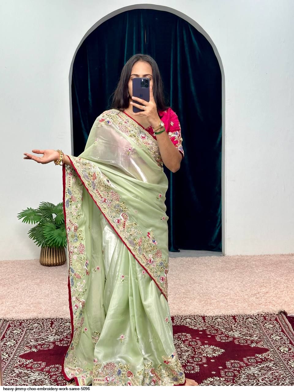 SC 1008 Pista Organza Silk Saree Perfect for Wedding, Party, Eid, Makar Sankranti, Anniversary –. Affordable Price ₹2399. Delivery 4-6 Working Days. | Sarees, Bollywood Sarees, Creative Sarees, Designer Sarees, Embroidered Sarees, Ethnic Saree, Modern Digital sarees, Party Wear Sarees