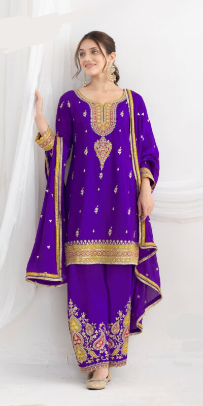 DS GULZAR 2641 Purple in Chinon Embroidery Work & Mirror Work Salwar Suit. Now at just ₹3049. Delivery 4-6 Working Days. Shop now. | Jump Suits, Tops & Bottoms, Track Suits, Salwar suit, Casual Suits, Creative suits, Designer Suits, Palazzo Suits, Party Wear Suits, Patiala Suits, Straight Suits, Trendy Wear