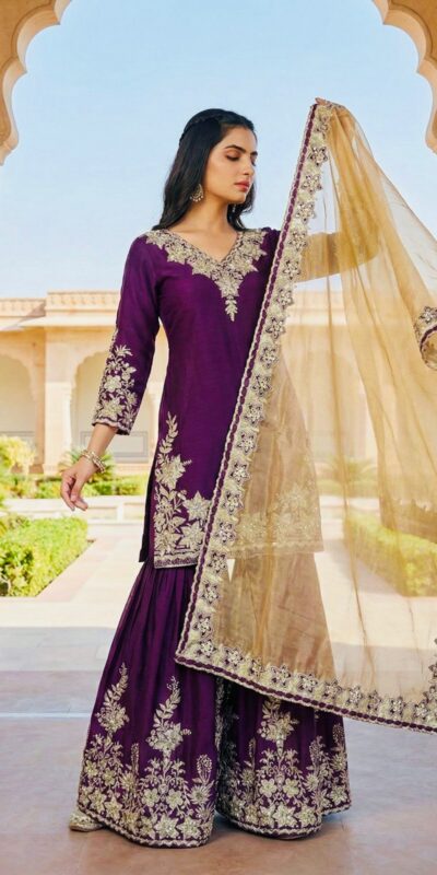 SRK 5244 Purple in Chinon Silk Lace Work & Embroidery Work Salwar Suit . Special Price ₹2399. Delivery 4-6 Working Days. Shop now. | Jump Suits, Salwar suit, Casual Suits, Creative suits, Designer Suits, Palazzo Suits, Party Wear Suits, Patiala Suits, Straight Suits