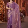 BT 3142 Purple Fandy Satin Silk Saree Perfect for Wedding, Party, Karwa Chauth, Reception, Pooja – . Festive Deal ₹1999. Delivery 4-6 Working Days. | Sarees, Bollywood Sarees, Creative Sarees, Designer Sarees, Embroidered Sarees, Ethnic Saree, Modern Digital sarees, Party Wear Sarees