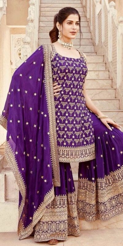 RTC 5892 Purple Faux Georgette Salwar Suit Perfect for Wedding, Party, Durga Puja, Mehendi, Baby Shower – . Festive Deal ₹2549. Delivery 4-6 Working D | Jump Suits, Salwar suit, Casual Suits, Creative suits, Designer Suits, Palazzo Suits, Party Wear Suits, Patiala Suits, Straight Suits