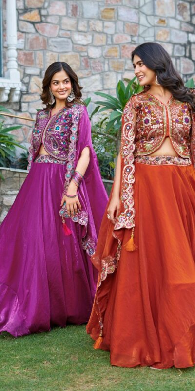 Ram 141 Purple Fendy Silk Lehenga Choli with Embroidery Work. Available at ₹3099 only. Delivery 4-6 Working Days. Shop now. | Lehenga, Bollywood Lehenga, Creative Lehenga, Designer Lehenga, Embroidered Lehenga, Party Wear Lehenga