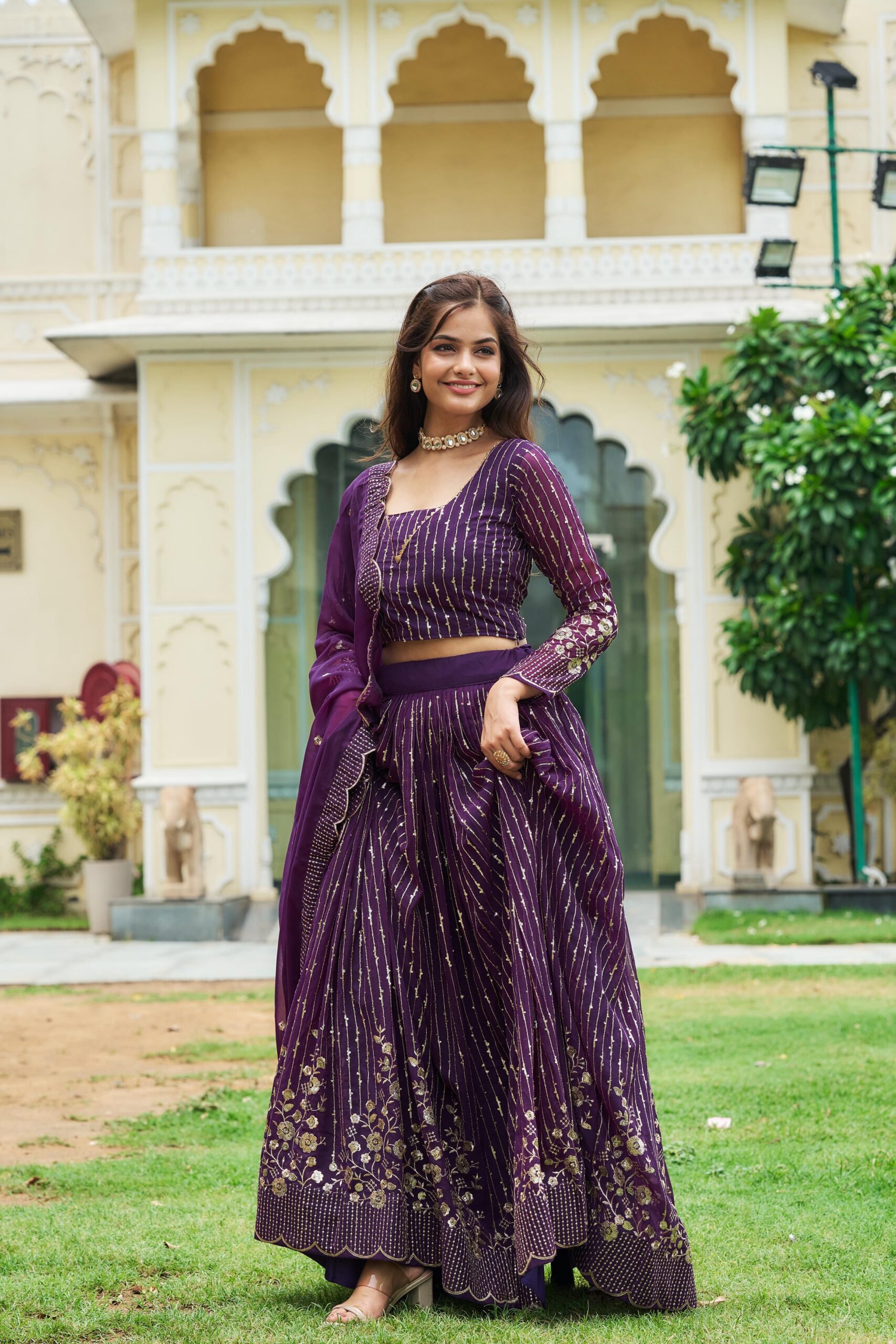 Ram 051 Purple Color Fox Georgette Lehenga Choli with Embroidery Work. Festive Deal ₹2649. Delivery 4-6 Working Days. Shop now. | Lehenga, Bollywood Lehenga, Creative Lehenga, Designer Lehenga, Embroidered Lehenga, Party Wear Lehenga