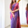 KPR 177 Purple in Soft Lichi Silk Jacquard Work Designer Work Saree . Now at just ₹1449. Delivery 4-6 Working Days. Shop now. | Sarees, Bollywood Sarees, Creative Sarees, Designer Sarees, Embroidered Sarees, Ethnic Saree, Modern Digital sarees, Party Wear Sarees
