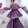 SRK 5300 Purple Mal Chanderi With Lace Work & Mirror Work Salwar Suit . Get it for ₹2099. Delivery 4-6 Working Days. Shop now. | Jump Suits, Tops & Bottoms, Track Suits, Salwar suit, Casual Suits, Creative suits, Designer Suits, Palazzo Suits, Party Wear Suits, Patiala Suits, Straight Suits, Trendy Wear