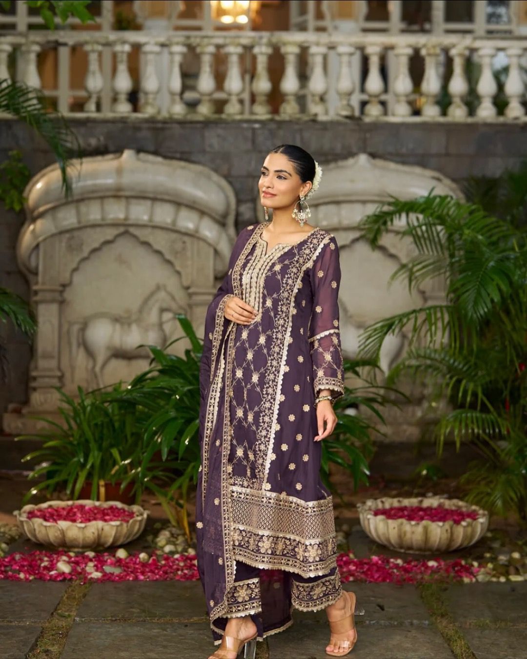 ZSR 3153 Purple in Color Pure Chinnon Embroidery Work Salwar Suit. Special Price ₹2149. Delivery 4-6 Working Days. Shop now. | Jump Suits, Tops & Bottoms, Track Suits, Salwar suit, Casual Suits, Creative suits, Designer Suits, Palazzo Suits, Party Wear Suits, Patiala Suits, Straight Suits, Trendy Wear