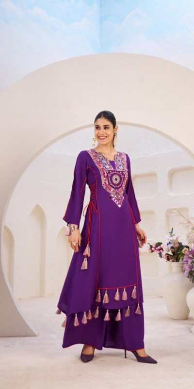 MF 912 Purple in Rayon Cotton Embroidery & Mirror Work Salwar Suit . Introductory Price ₹1899. Delivery 4-6 Working Days. Shop now. | Jump Suits, Tops & Bottoms, Track Suits, Salwar suit, Casual Suits, Creative suits, Designer Suits, Palazzo Suits, Party Wear Suits, Patiala Suits, Straight Suits, Trendy Wear