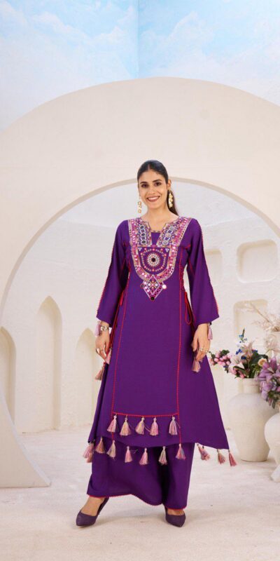 MF 912 Purple in Rayon Cotton Embroidery & Mirror Work Salwar Suit . Introductory Price ₹1899. Delivery 4-6 Working Days. Shop now. | Jump Suits, Tops & Bottoms, Track Suits, Salwar suit, Casual Suits, Creative suits, Designer Suits, Palazzo Suits, Party Wear Suits, Patiala Suits, Straight Suits, Trendy Wear