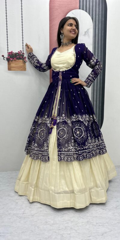PC 556 Purple Color Simar Cosmos Lehenga Choli with Designer Work. Special Price ₹3049. Delivery 4-6 Working Days. Shop now. | Lehenga, Bollywood Lehenga, Creative Lehenga, Designer Lehenga, Embroidered Lehenga, Party Wear Lehenga