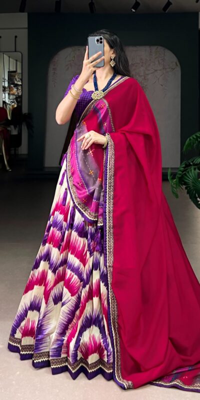 LNB 1247 Purple Color Taser Silk Printed Lehenga Choli Wedding, Party, Festive, Events Etc. Delivery 4-6 Working Days Rs 2849 | Lehenga, Bollywood Lehenga, Creative Lehenga, Designer Lehenga, Embroidered Lehenga, Party Wear Lehenga
