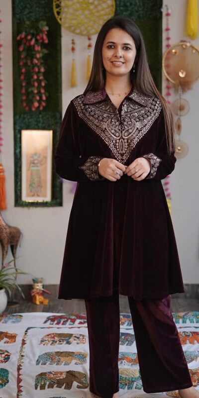 BE 413 Purple Color Velvet Salwar Suit with Embroidery Work. Wedding, Party, Festive, Events, Special Price ₹1799. Delivery 4-6 Working Days. Shop now. | Jump Suits, Tops & Bottoms, Track Suits, Salwar suit, Casual Suits, Creative suits, Designer Suits, Palazzo Suits, Party Wear Suits, Patiala Suits, Straight Suits, Trendy Wear