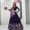 PC 545 Purple Vichitra Silk Lehenga Choli with Lace Border & Lace Work. Special Price ₹3249. Delivery 4-6 Working Days. Shop now. | Lehenga, Bollywood Lehenga, Creative Lehenga, Designer Lehenga, Embroidered Lehenga, Party Wear Lehenga