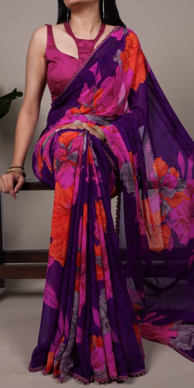 YNF 7032 Purple in Weightless Marbal Lace Work & Lace Border Saree . Grab it for ₹1549. Delivery 4-6 Working Days. Shop now. | Sarees, Bollywood Sarees, Creative Sarees, Designer Sarees, Embroidered Sarees, Ethnic Saree, Modern Digital sarees, Party Wear Sarees