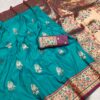 MB 28 Rama Pethani Silk Saree with Zari Work & Lace Work. Wedding, Party, Festive, Events Grab it for ₹2099. Delivery 4-6 Working Days. Shop now. | Sarees, Bollywood Sarees, Creative Sarees, Designer Sarees, Embroidered Sarees, Ethnic Saree, Modern Digital sarees, Party Wear Sarees