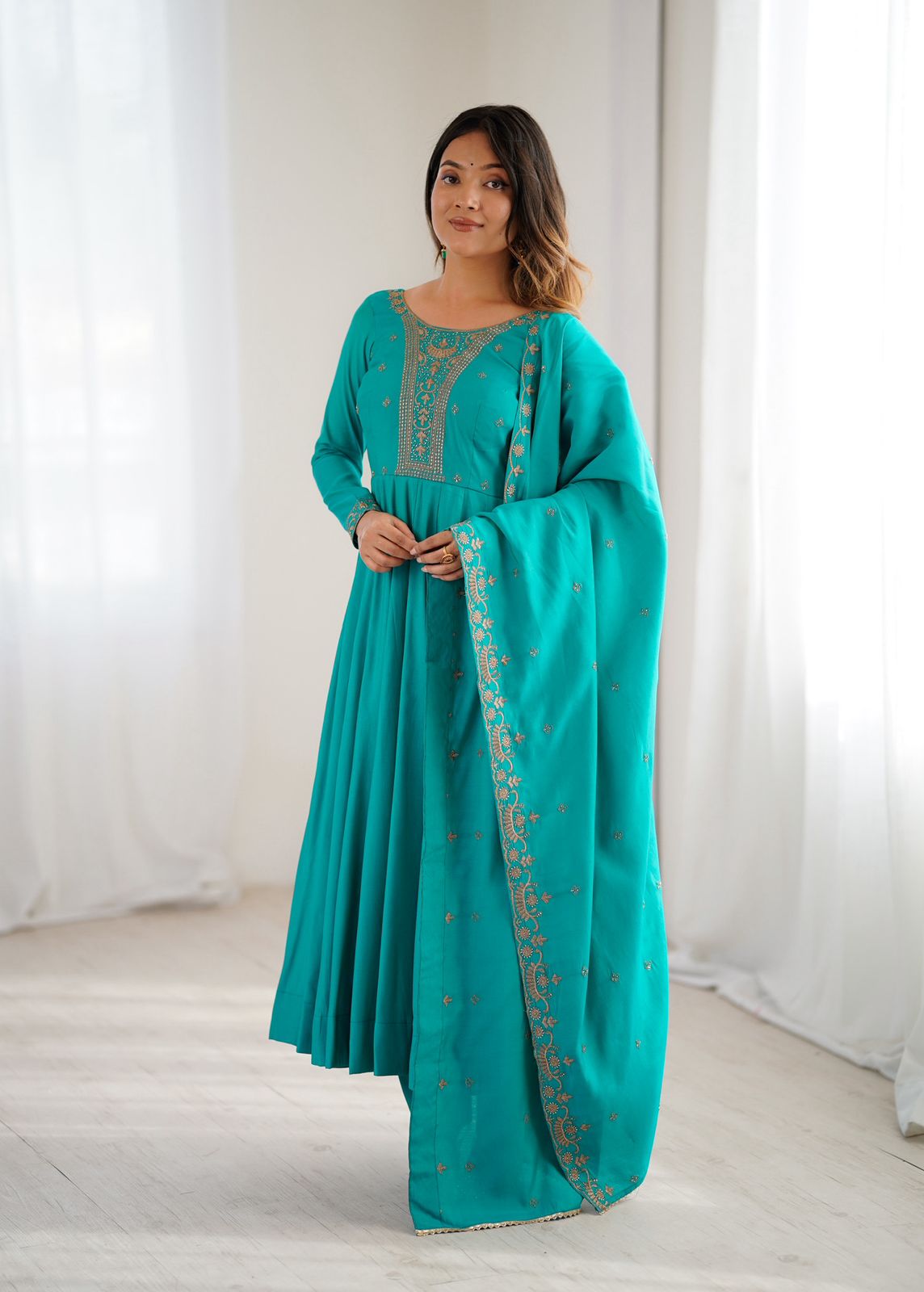 KB 288 Rama in Roman Shimmer Chanderi Silk Embroidery Work & Bead Work Salwar Suit . Grab it for ₹2399. Delivery 4-6 Working Days. Shop now. | Jump Suits, Tops & Bottoms, Track Suits, Salwar suit, Casual Suits, Creative suits, Designer Suits, Palazzo Suits, Party Wear Suits, Patiala Suits, Straight Suits, Trendy Wear