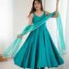 KB 285 Rama Color in Roman Silk Chanderi Mirror Work & Lace Work Gown . Best Price ₹1929. Delivery 4-6 Working Days. Shop now. | Gowns, Bollywood Gowns, Creative Gowns, Designer Gowns, Embroidered Gowns, Party Wear Gowns