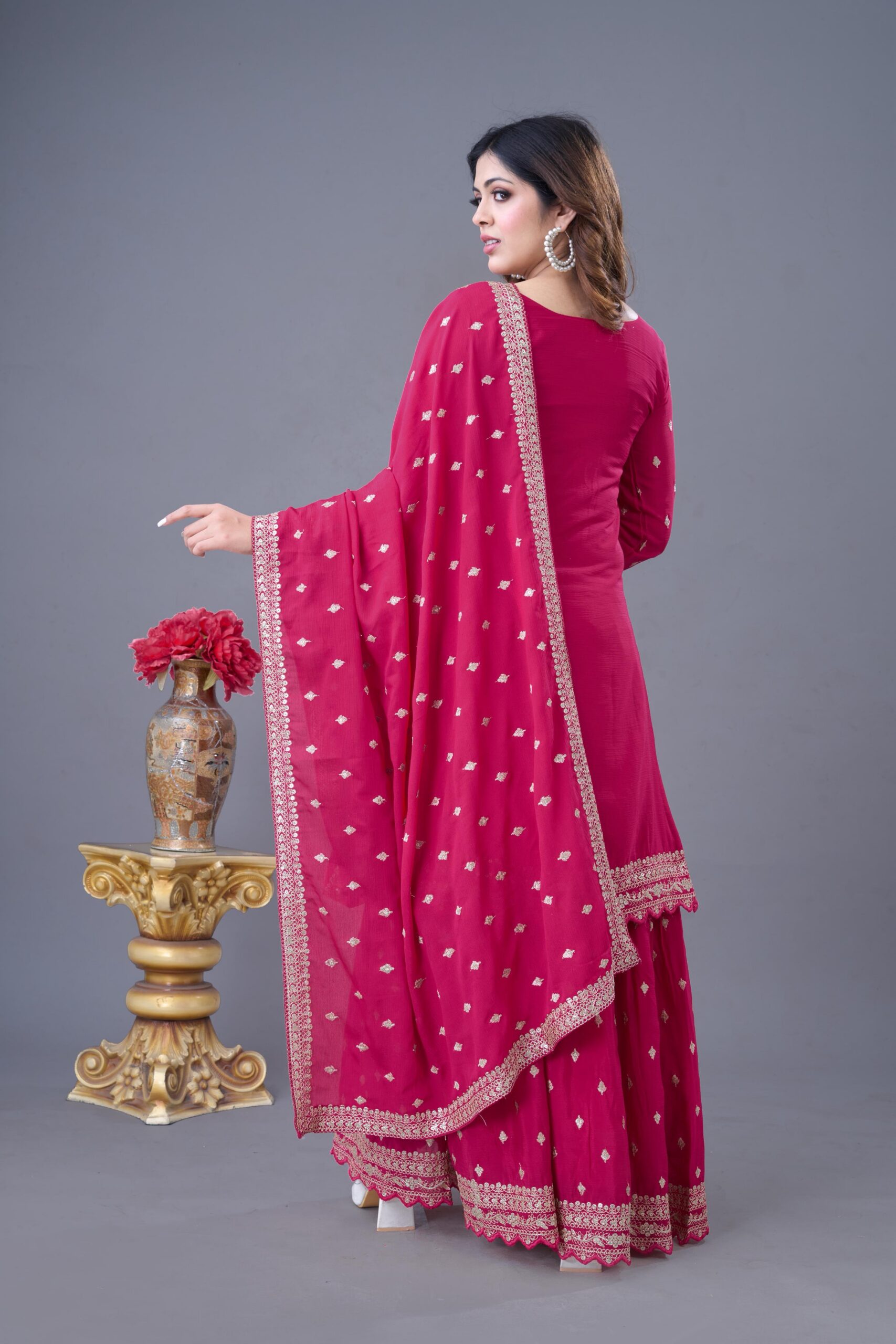 ZF 5006 Rani Pink Color Chinon Silk Sequence Work Salwar Suit Casual, Wedding, Festive, Events . Expected Delivery 4-6 Working Days @2149/- only | Jump Suits, Salwar suit, Casual Suits, Creative suits, Designer Suits, Palazzo Suits, Party Wear Suits, Patiala Suits, Straight Suits