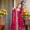 Rani Pink Organza Silk Sequence Work Salwar Suit