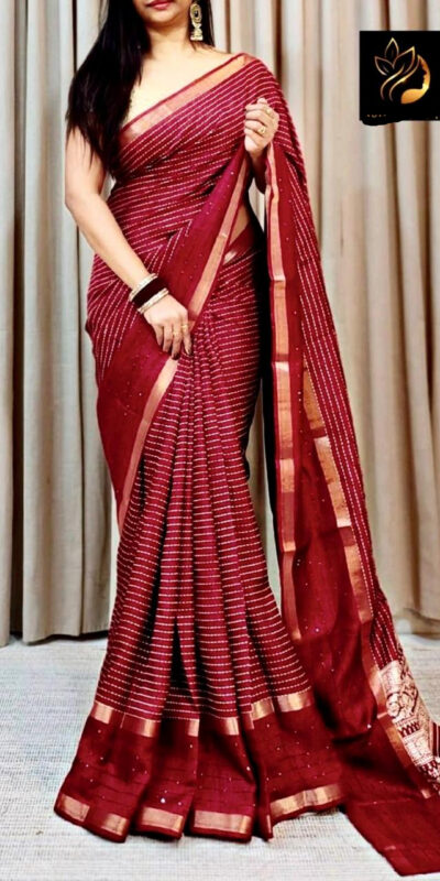MS 458 Red Color in Dola Silk Lace Border & Sequins Work Saree . Affordable Price ₹1349. Delivery 4-6 Working Days. Shop now. | Sarees, Bollywood Sarees, Creative Sarees, Designer Sarees, Embroidered Sarees, Ethnic Saree, Modern Digital sarees, Party Wear Sarees