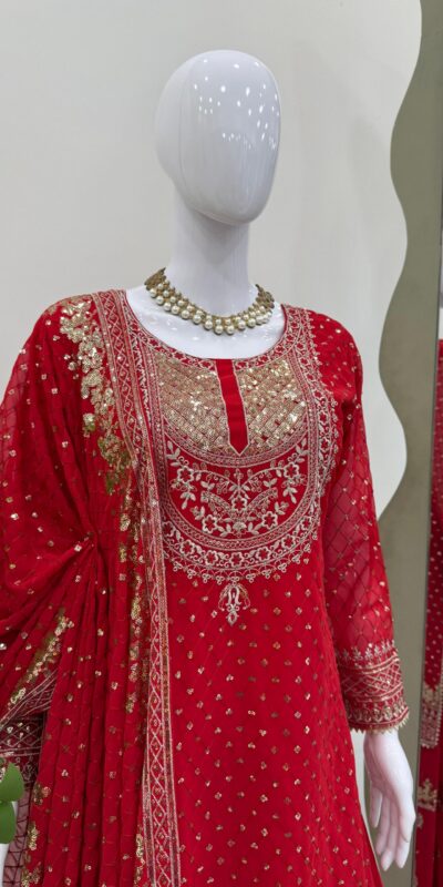 RTC 5899 Red Color Faux Georgette Salwar Suit with Lace Work. Exclusive Offer ₹2599. Delivery 4-6 Working Days. Shop now. | Jump Suits, Tops & Bottoms, Track Suits, Salwar suit, Casual Suits, Creative suits, Designer Suits, Palazzo Suits, Party Wear Suits, Patiala Suits, Straight Suits, Trendy Wear