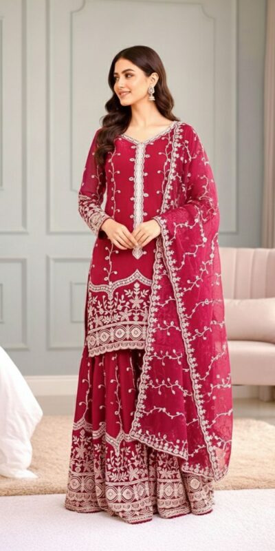 SSR 533 Red Color Fendy Silk Salwar Suit with Embroidery Work. Affordable Price ₹2149. Delivery 4-6 Working Days. Shop now. | Jump Suits, Salwar suit, Casual Suits, Creative suits, Designer Suits, Palazzo Suits, Party Wear Suits, Patiala Suits, Straight Suits
