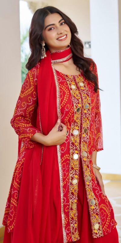 Ram 148 Red in Georgette Badhani print Embroidery Work & Mirror Work Salwar Suit . Exclusive Offer ₹2149. Delivery 4-6 Working Days. Shop now. | Jump Suits, Tops & Bottoms, Track Suits, Salwar suit, Casual Suits, Creative suits, Designer Suits, Palazzo Suits, Party Wear Suits, Patiala Suits, Straight Suits, Trendy Wear
