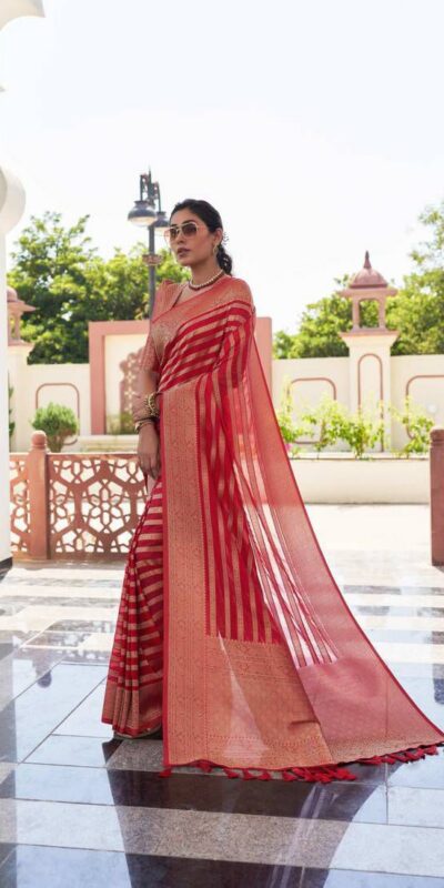 KPR 232 Red Soft Lichi Silk Saree Perfect for Wedding, Party, Anniversary, Sangeet, Baby Shower – . Now at just ₹1399. Delivery 4-6 Working Days. Shop n | Sarees, Bollywood Sarees, Creative Sarees, Designer Sarees, Embroidered Sarees, Ethnic Saree, Modern Digital sarees, Party Wear Sarees