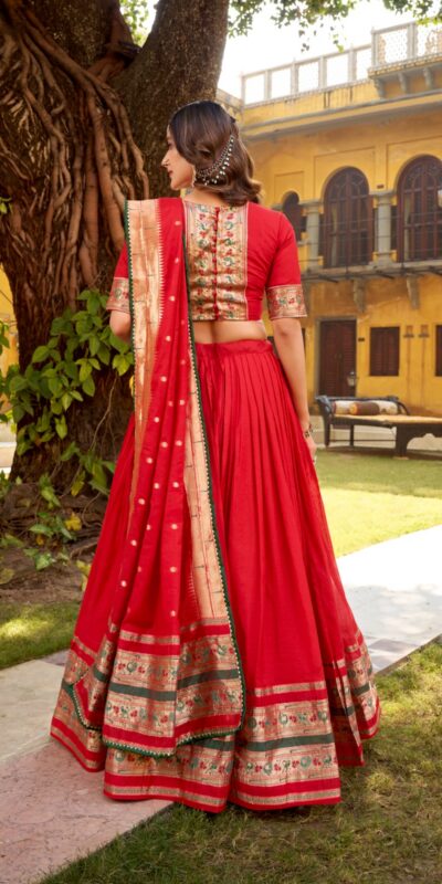 LNB 1903 Red Pure Chanderi (Naylon) Lehenga Choli Perfect for Wedding, Party, Bridal Wear, Temple Visit, Traditional Day – . Get it for ₹2499. Delivery | Lehenga, Bollywood Lehenga, Creative Lehenga, Designer Lehenga, Embroidered Lehenga, Party Wear Lehenga