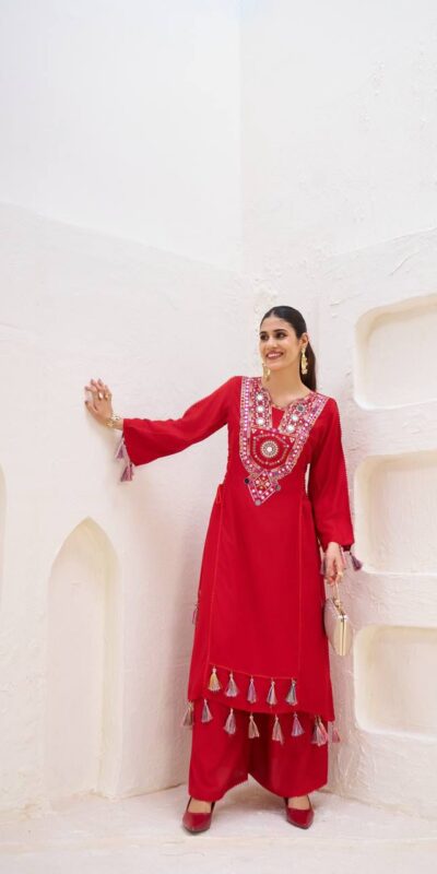 MF 912 Red in Rayon Cotton Embroidery & Mirror Work Salwar Suit . Introductory Price ₹1899. Delivery 4-6 Working Days. Shop now. | Jump Suits, Tops & Bottoms, Track Suits, Salwar suit, Casual Suits, Creative suits, Designer Suits, Palazzo Suits, Party Wear Suits, Patiala Suits, Straight Suits, Trendy Wear